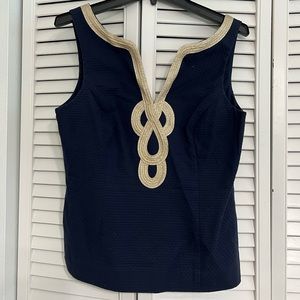 Lilly Pulitzer Navy Tank Top - Size 10